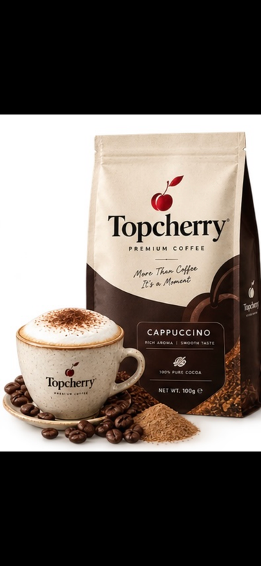 : کاپوچینو فوری تاپ چری ☕