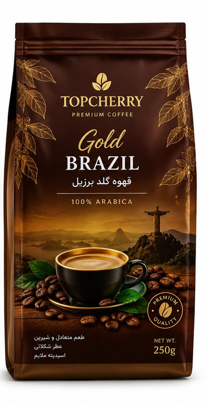قهوه گلد ادیشن ( برزیل ) تاپ چری☕️🧋